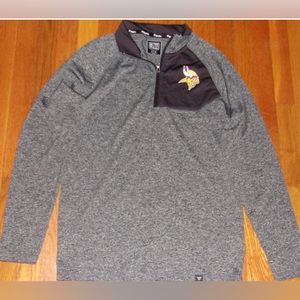 Fanatics Pro Line Minnesota Vikings 1/4 Zip Long Sleeve Pullover Mens Sz: S​